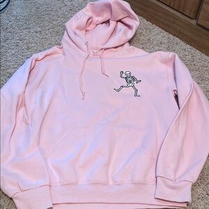 Pink Skeleton Graphic Hoodie